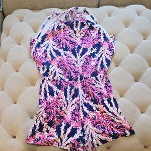 Lilly Pulitzer Romper - Navy and Pink Floral